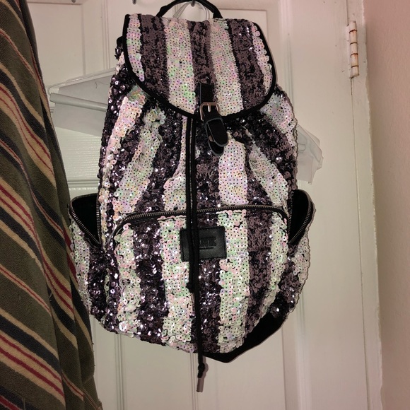 Victorias Secret Pink Sequin Backpack - Picture 2 of 7